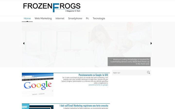 Screenshot of frozenfrogs.it