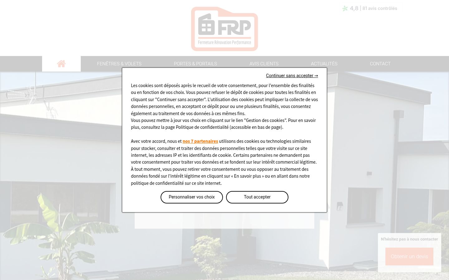 Screenshot des Einwilligungsbanners vor jeglicher Interaktion