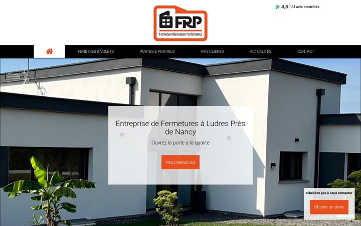 Screenshot of frp-fermeture.fr