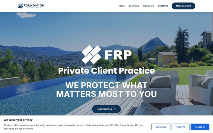 Screenshot of frpprivateclient.com