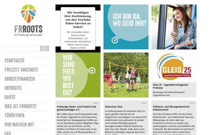 Screenshot of frroots.de