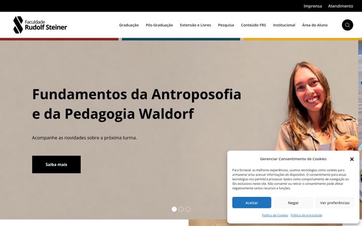 Screenshot of frs.edu.br