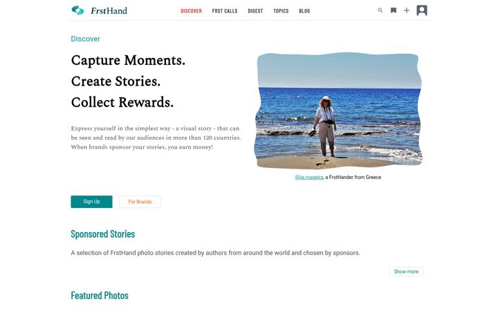 Screenshot of frsthand.com