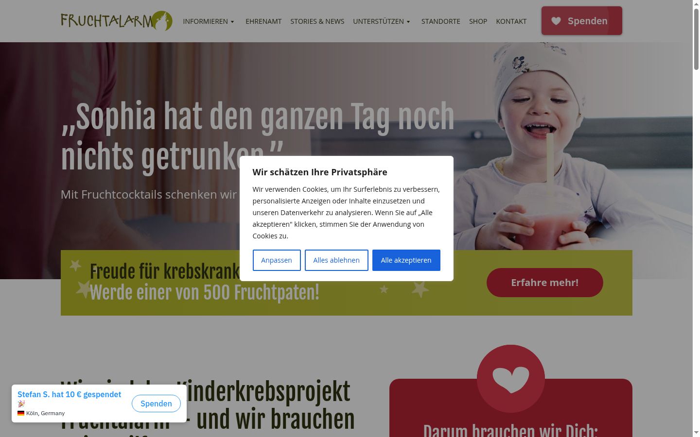 Snímek obrazovky baneru souhlasu zobrazeného před jakoukoli interakcí