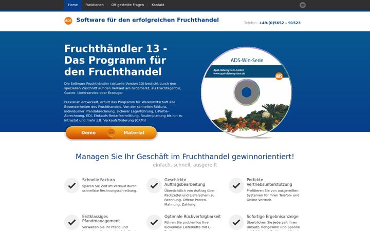 Screenshot di fruchthandel-software.de