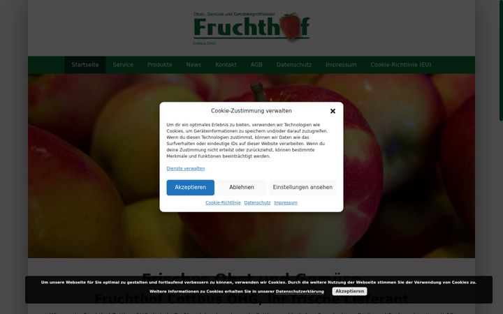 Screenshot of fruchthof-cottbus.de