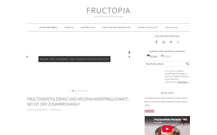 Screenshot ta' fructopia.de