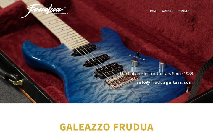 Screenshot of fruduaguitars.com