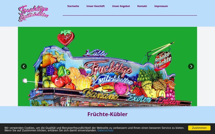 Screenshot of fruechte-kuebler.com