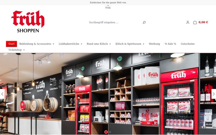 Screenshot of frueh-shop.de