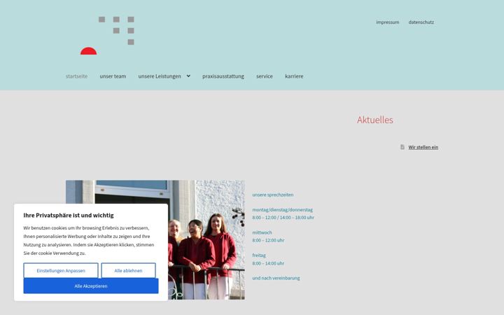 Screenshot of frueh-zahnarztpraxis.de