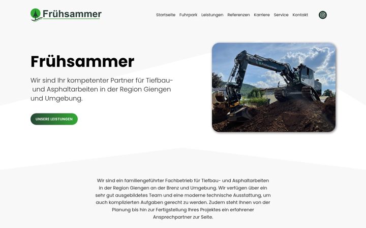 Screenshot of fruehsammer-bau.de