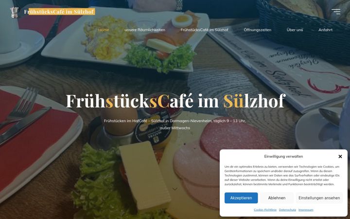 Skärmbild av fruehstueckscafe.de