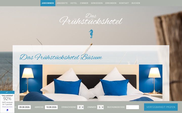 Skärmbild av fruehstueckshotel-buesum.de