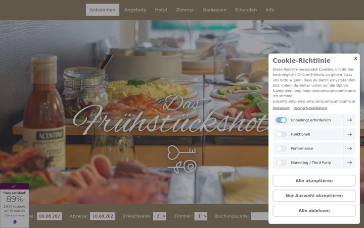 Skärmbild av fruehstueckshotel-spo.de