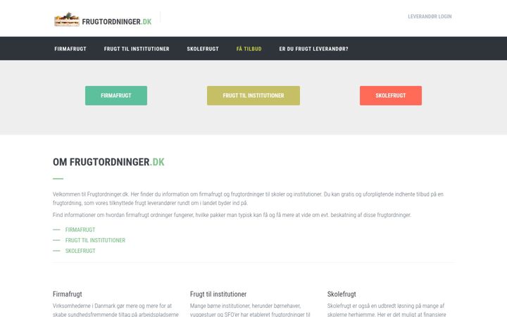 Screenshot of frugtordninger.dk
