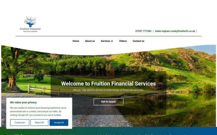 Captură de ecran a fruitionfs.co.uk