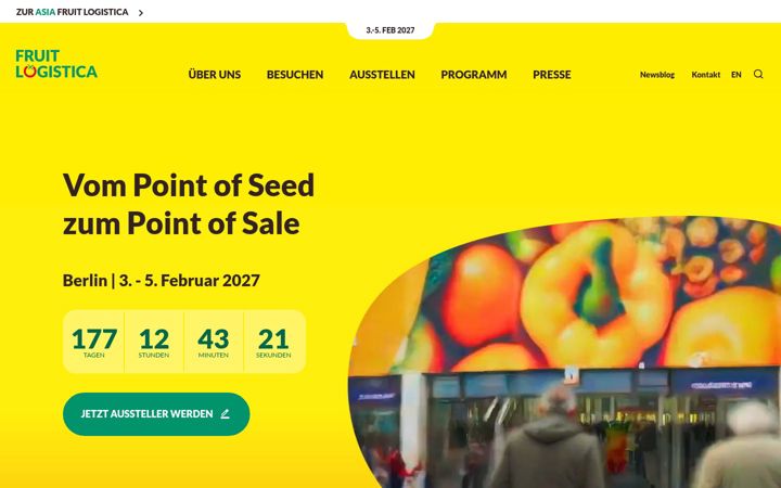 Skärmbild av fruitlogistica.de