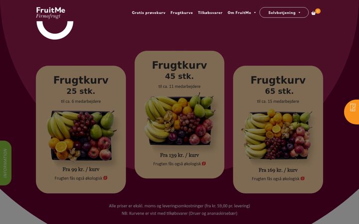 Screenshot of fruitme.dk
