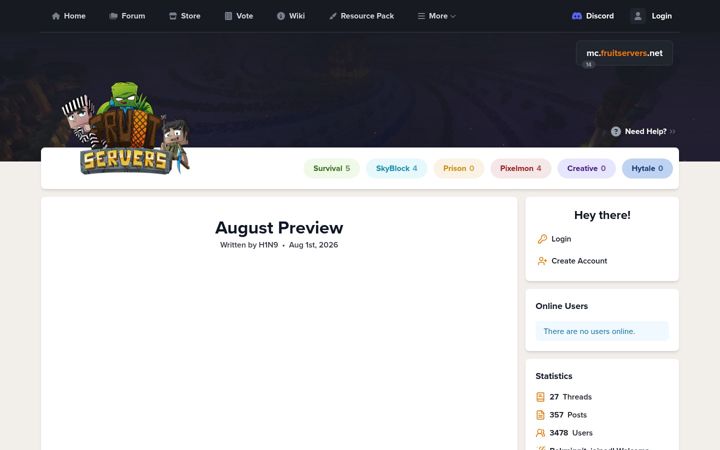 Screenshot van fruitservers.net