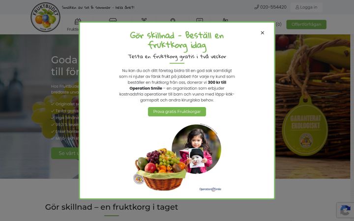 Screenshot of fruktbudet.se
