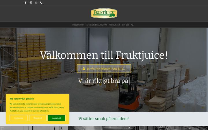 Screenshot of fruktjuice.se