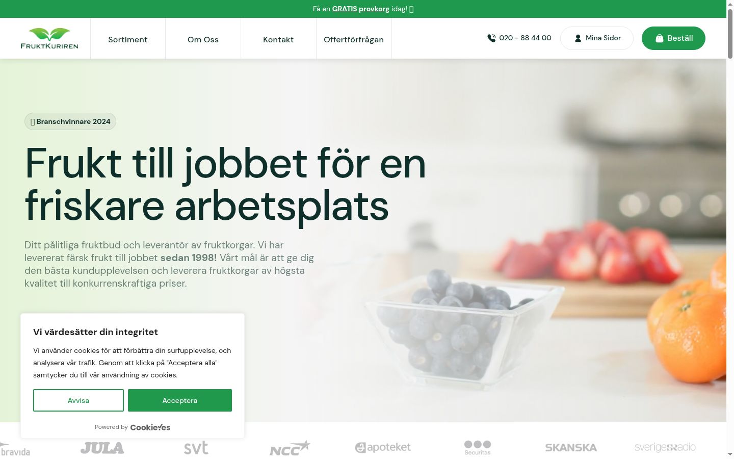 Ekraanipilt nõusolekubännerist, mida näidati enne mis tahes suhtlust