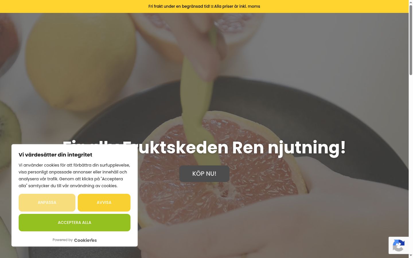 Sutikimo reklamjuostės, rodytos prieš bet kokią sąveiką, ekrano kopija