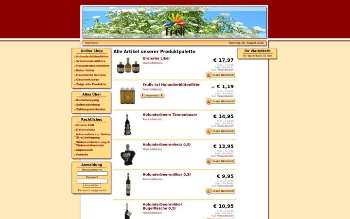 Screenshot of fruli.de
