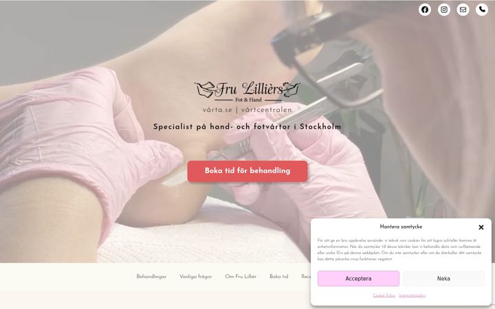 Screenshot of frulillier.se