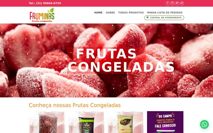 Screenshot of fruminas.com.br