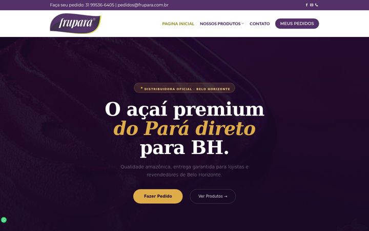 Screenshot of frupara.com.br