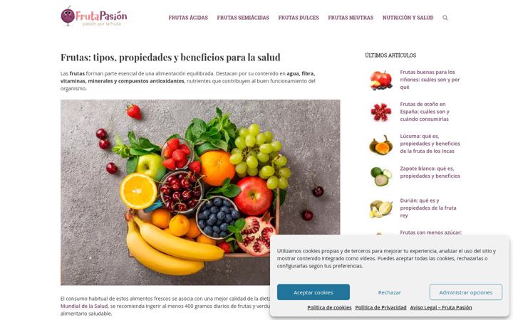 Screenshot of frutapasion.es