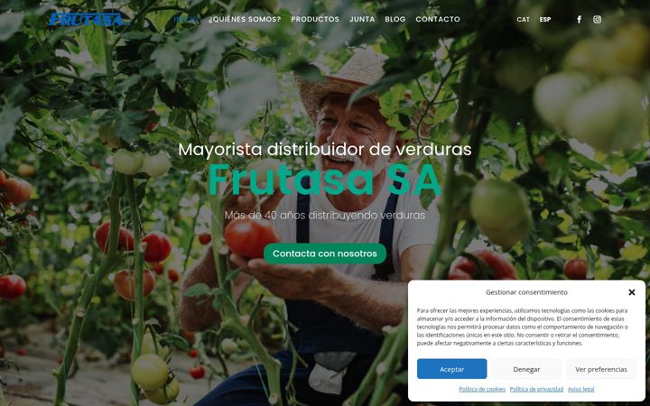 Skärmbild av frutasa.es