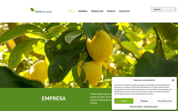 Screenshot of frutasdelibrilla.com