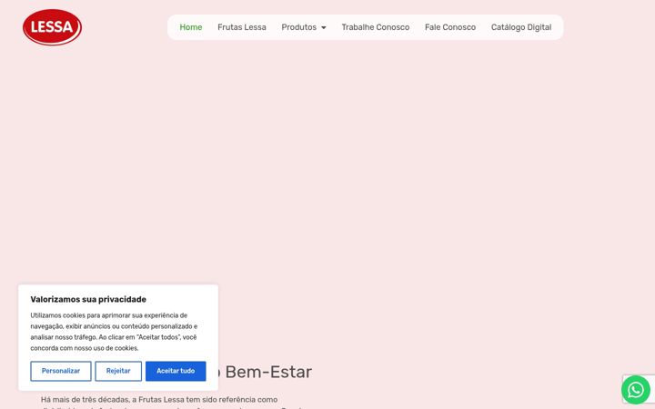 Captura de ecrã de frutaslessa.com.br