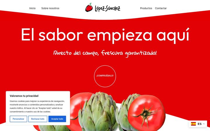 Screenshot of frutaslopezsanchez.com