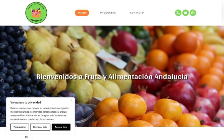 Screenshot of frutasyalimentacionandalucia.com