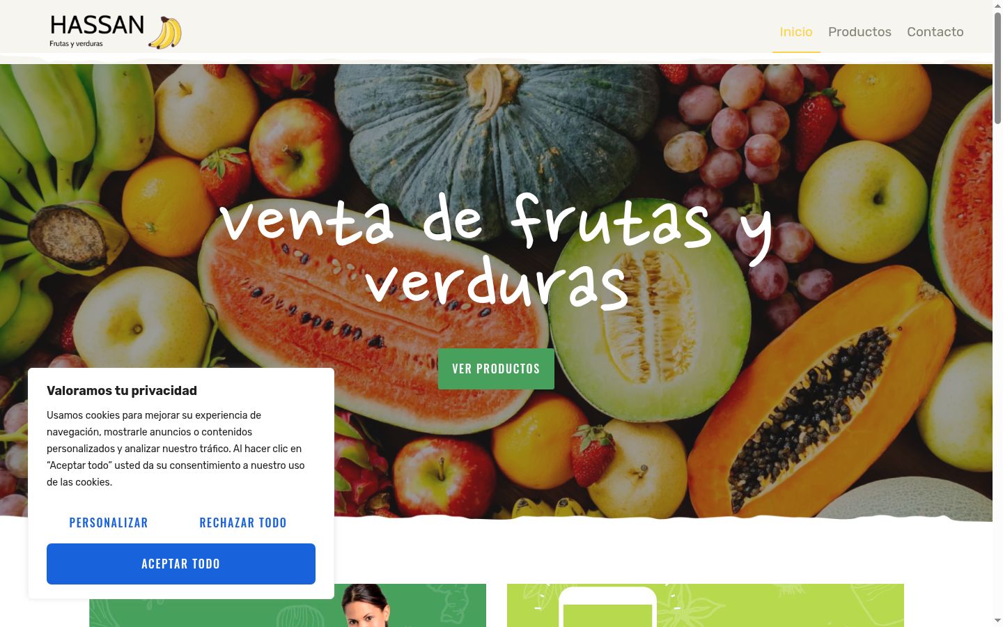 Screenshot of the consent banner shown before any interaction