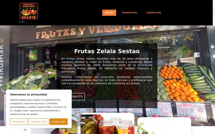 Screenshot of frutaszelaiasestao.com