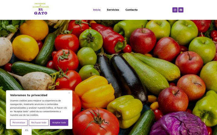 Screenshot of fruteriayalimentacionelgato.com