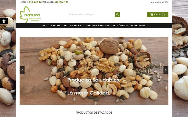 Screenshot of frutossecosdavid.es