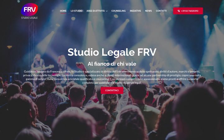 Captura de pantalla de frvstudiolegale.it
