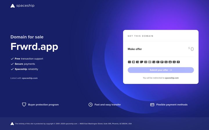 Screenshot of frwrd.app