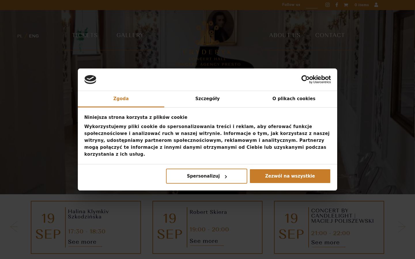 Screenshot del banner di consenso mostrato prima di qualsiasi interazione