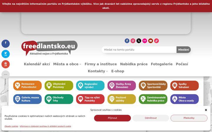 Screenshot of frydlantsko.eu