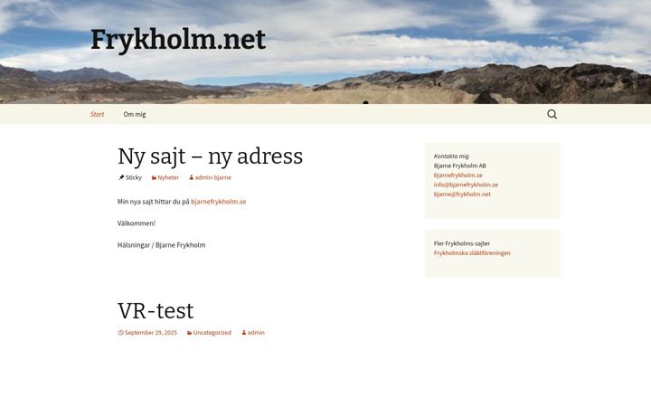 Screenshot of frykholm.net
