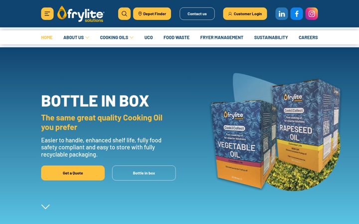 Screenshot of frylite.com