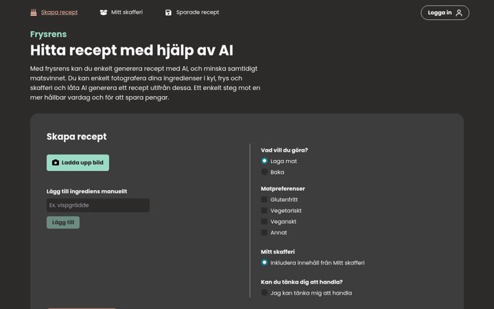 Screenshot of frysrens.se