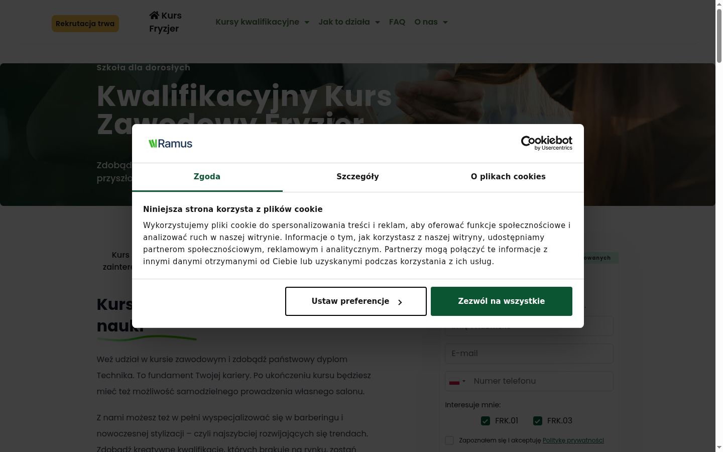 Screenshot tal-banner tal-kunsens muri qabel kwalunkwe interazzjoni
